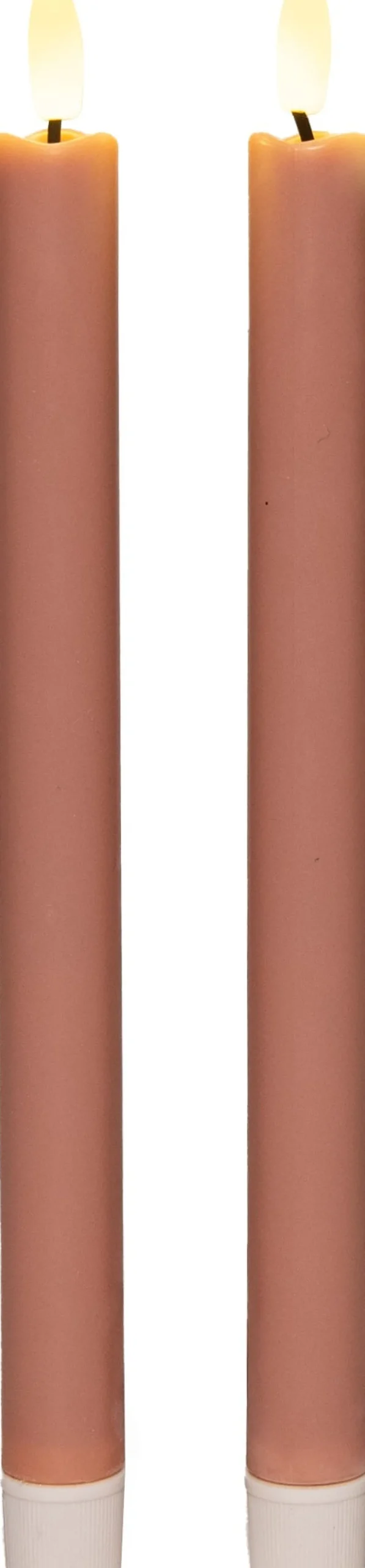 Anna's Collection LED dinerkaars Larni roze D 2,1 H 25 cm 2 stuks