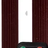 Anna's Collection LED dinerkaars Rib bewegende vlam met timer bordeaux D 2,2 H 23 cm 2 stuks