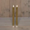 Anna's Collection LED dinerkaars Larni goud D 2,1 H 25 cm 2 stuks