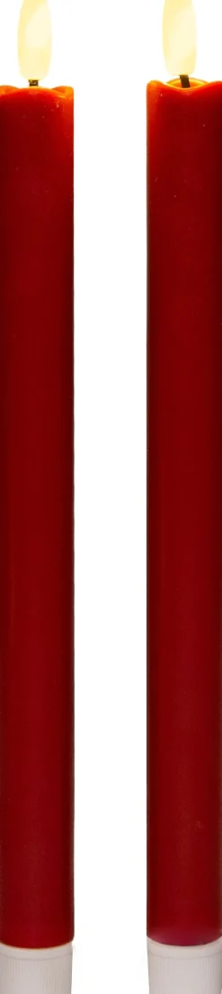 Anna's Collection LED dinerkaars Larni rood D 2,1 H 25 cm 2 stuks