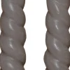 Anna's Collection LED dinerkaars Swirl taupe D 2 H 23 cm 2 stuks