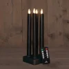 Anna's Collection LED dinerkaars zwart D 2 H 23 cm 4 stuks