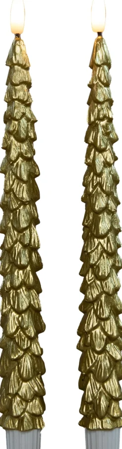 Anna's Collection LED dinerkaars met afstandsbediening Rambu goud D 3 H 27 cm