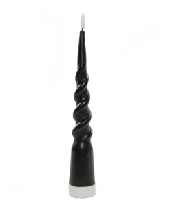 Anna's Collection LED dinerkaars Swirl zwart D 2 H 29 cm