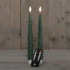 Anna's Collection LED dinerkaars met afstandsbediening Rambu groen D 3 H 27 cm