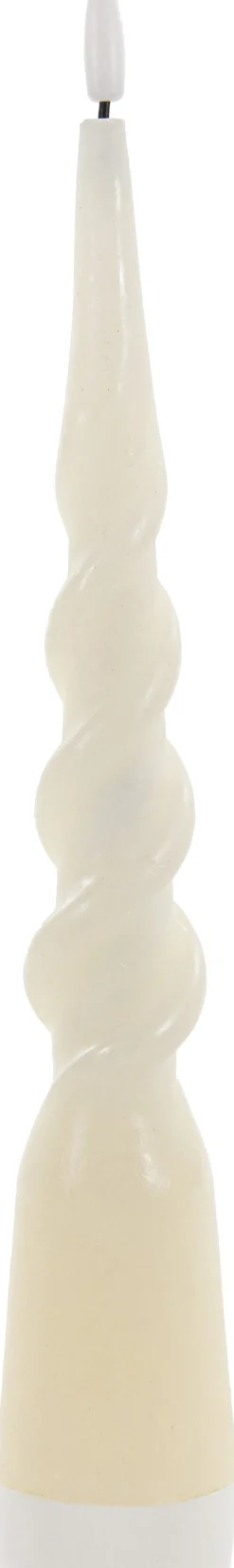 Anna's Collection LED dinerkaars Swirl ivoor D 2 H 29 cm