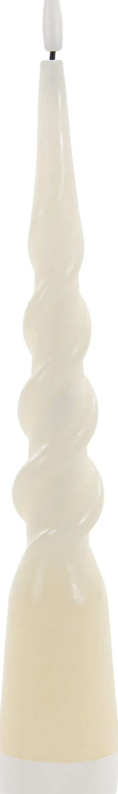 Anna's Collection LED dinerkaars Swirl ivoor D 2 H 29 cm