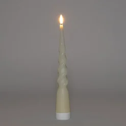 Anna's Collection LED dinerkaars Swirl ivoor D 2 H 29 cm