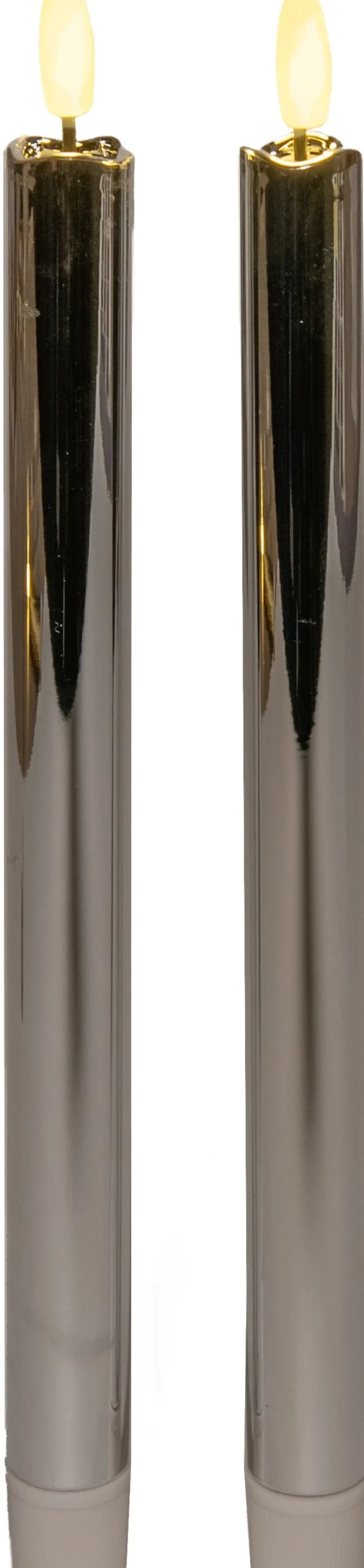 Anna's Collection LED dinerkaars Larni zilver D 2,1 H 25 cm 2 stuks