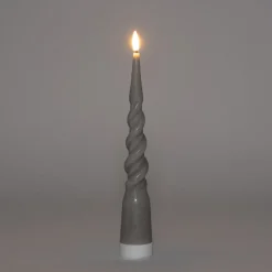 Anna's Collection LED dinerkaars Swirl taupe D 2 H 29 cm