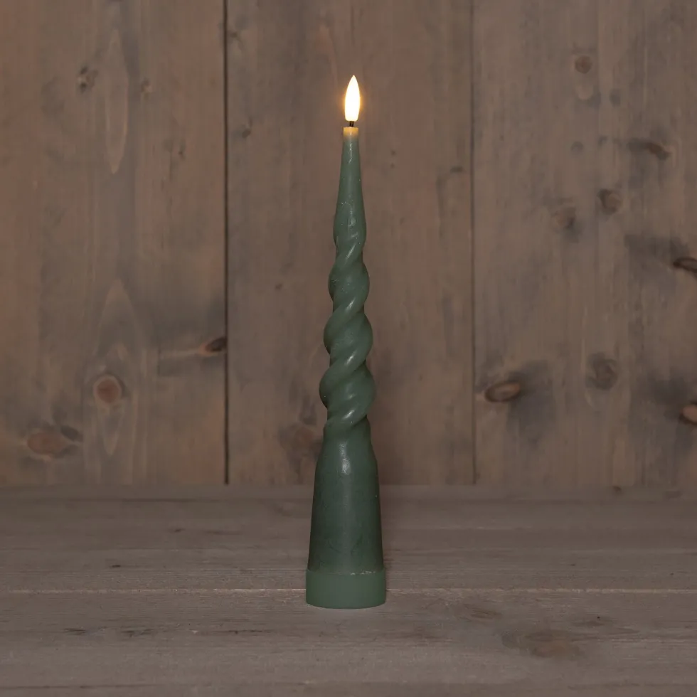 Anna's Collection LED dinerkaars Swirl groen D 2 H 29 cm