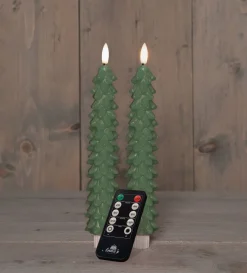 Anna's Collection LED dinerkaars Rambu kerstboom groen D 2,2 H 23 cm