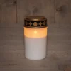 Anna's Collection LED herdenkingslicht met timer wit D 7 H 12 cm
