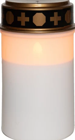 Anna's Collection LED herdenkingslicht met timer wit D 7 H 12 cm