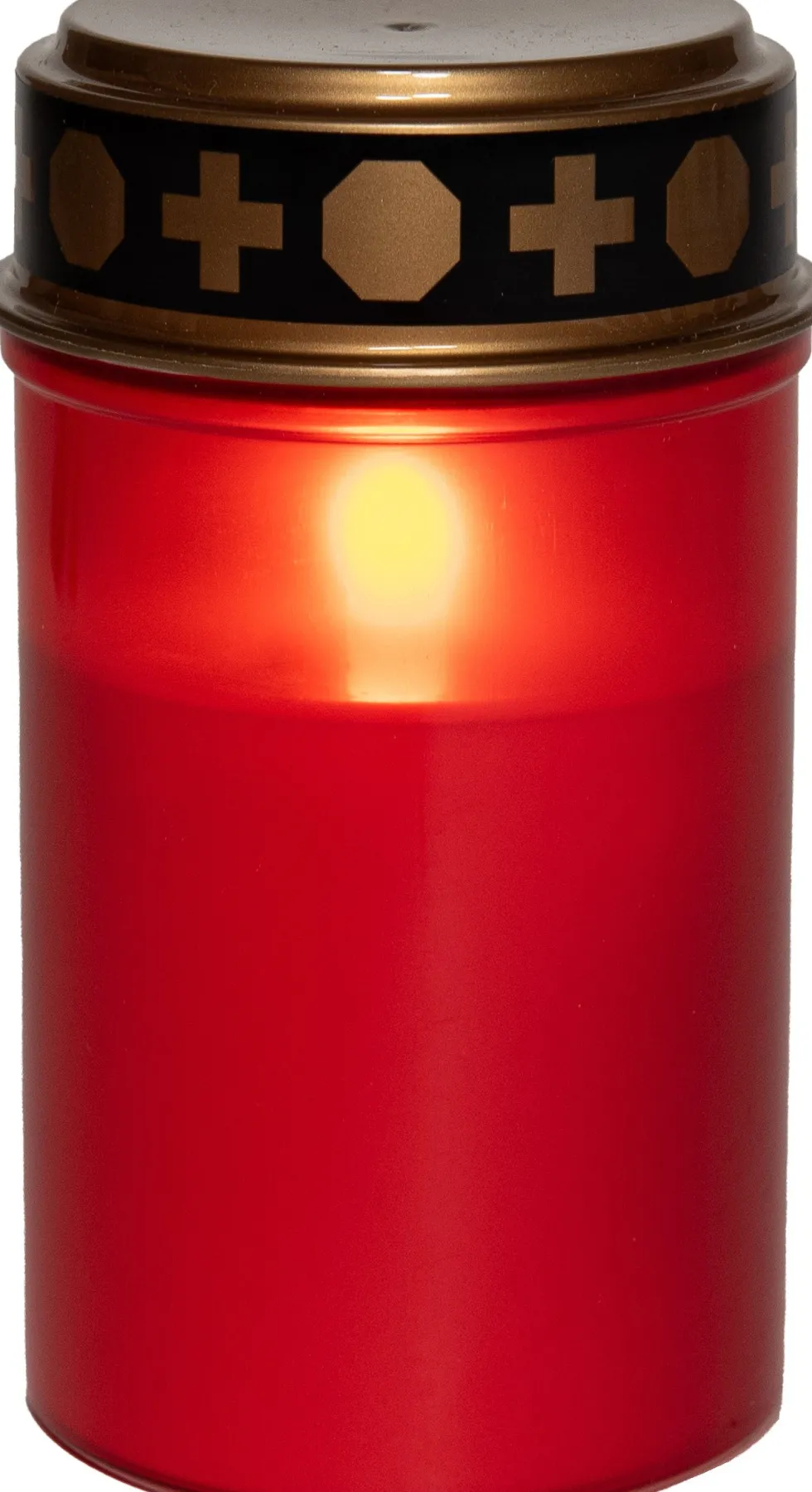 Anna's Collection LED herdenkingslicht met timer rood D 7 H 12 cm