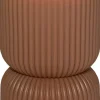 Anna's Collection LED kaars in pot terracotta D 8 H 15 cm