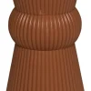 Anna's Collection LED kaars in pot terracotta D 8 H 17 cm