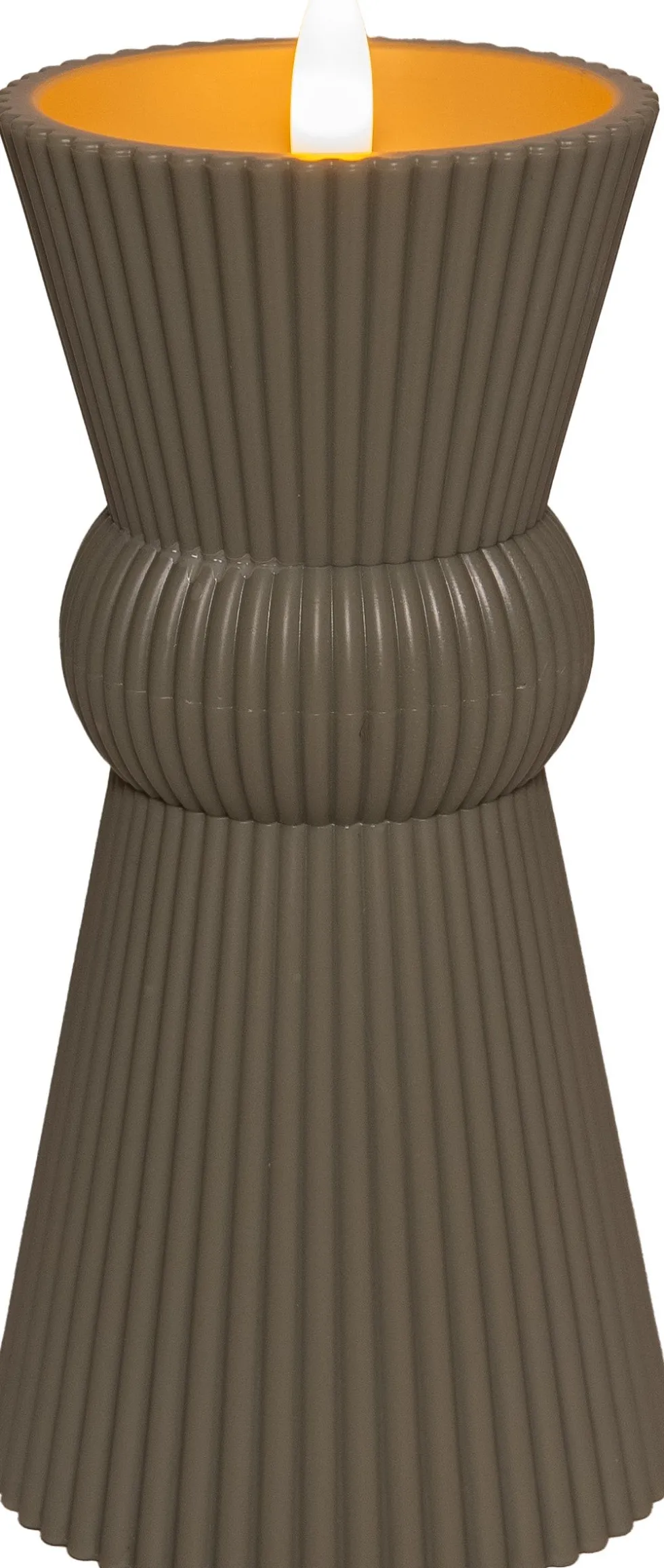 Anna's Collection LED kaars in pot groen D 8 H 17 cm
