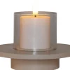 Anna's Collection LED kaars in pot beige D 8 H 14 cm