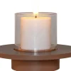 Anna's Collection LED kaars in pot terracotta D 8 H 14 cm