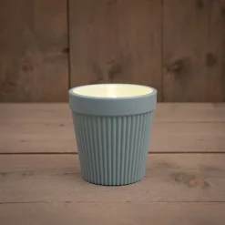 Anna's Collection LED kaars in pot blauw D 11 H 11 cm