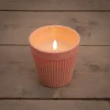 Anna's Collection LED kaars in pot roze D 11 H 11 cm