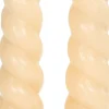 Anna's Collection LED kaars Swirl geel met afstandsbediening D 2,5 H 23 cm 2 stuks
