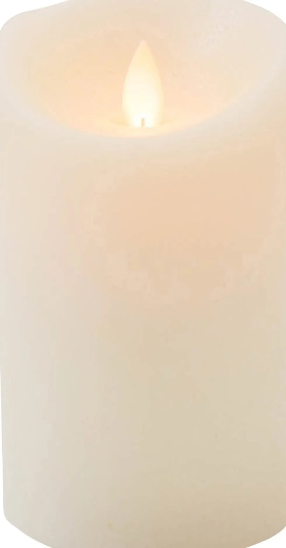 Anna's Collection LED stompkaars met timer Rustiek crème D 7,5 H 12,5 cm