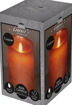 Anna's Collection LED stompkaars koper D 7,5 H 12,5 cm