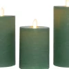 Anna's Collection LED stompkaars groen D 7,5 H 15 cm 3 stuks