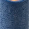 Anna's Collection LED stompkaars Rustiek donker blauw D 7,5 H 12,5 cm