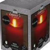 Anna's Collection LED stompkaars Rustiek rood D 7,5 H 10 cm