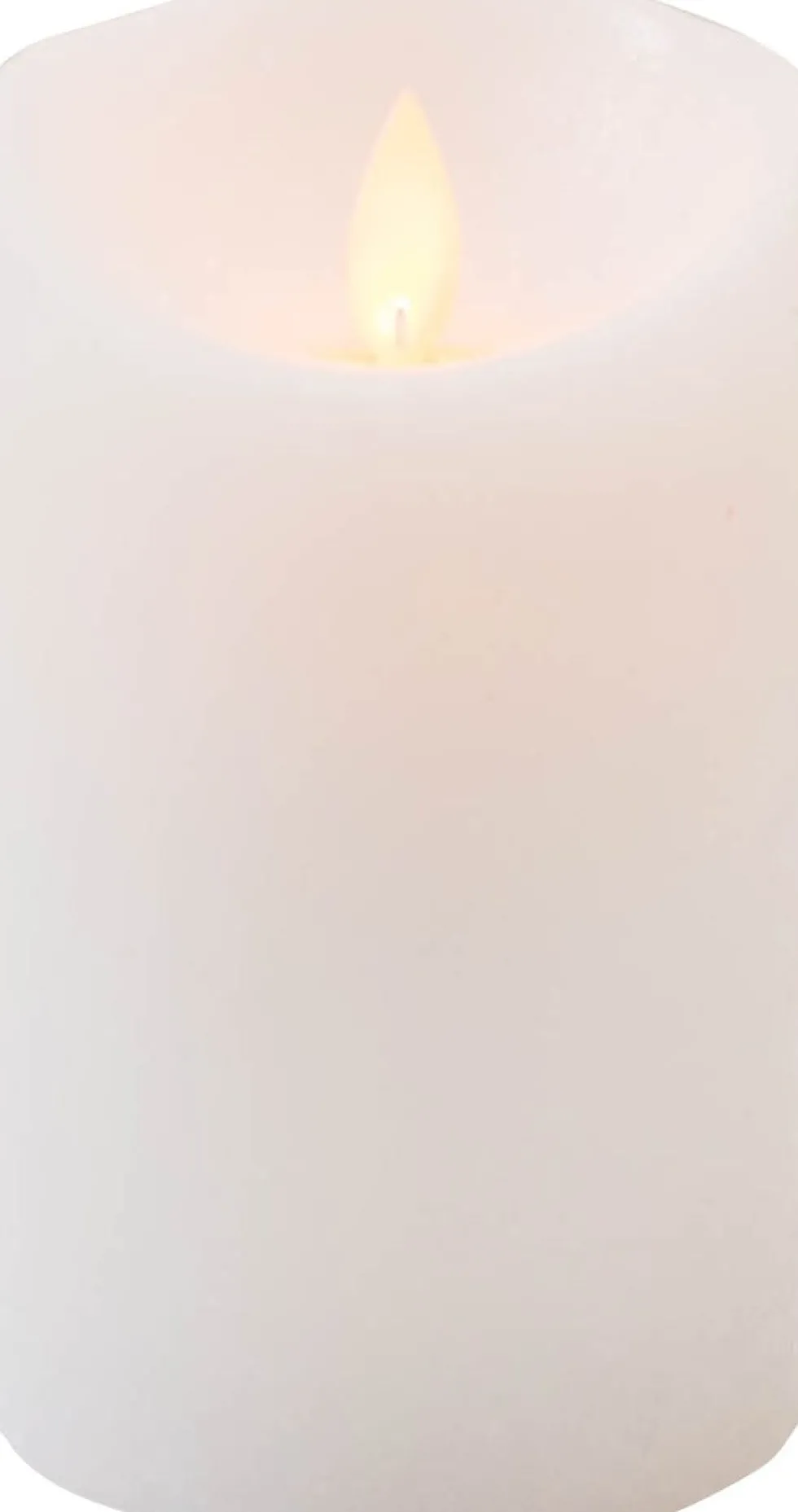 Anna's Collection LED stompkaars met timer Rustiek wit D 7,5 H 12,5 cm