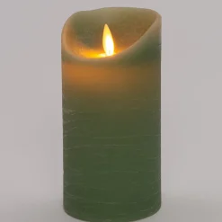 Anna's Collection LED stompkaars met timer groen D 7,5 H 15 cm