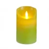 Anna's Collection LED stompkaars Rustiek groen D 7,5 H 12,5 cm