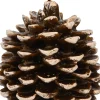 Anna's Collection LED stompkaars Podo dennenappel bruin D 12 H 10 cm