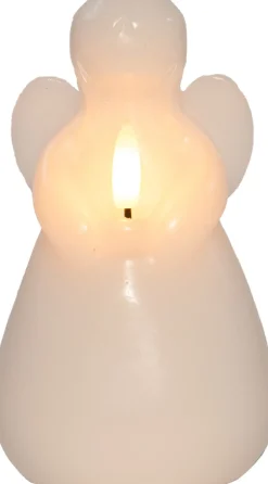 Anna's Collection LED stompkaars Ange engel wit D 8 H 14,5 cm
