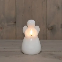 Anna's Collection LED stompkaars Ange engel wit D 8 H 14,5 cm