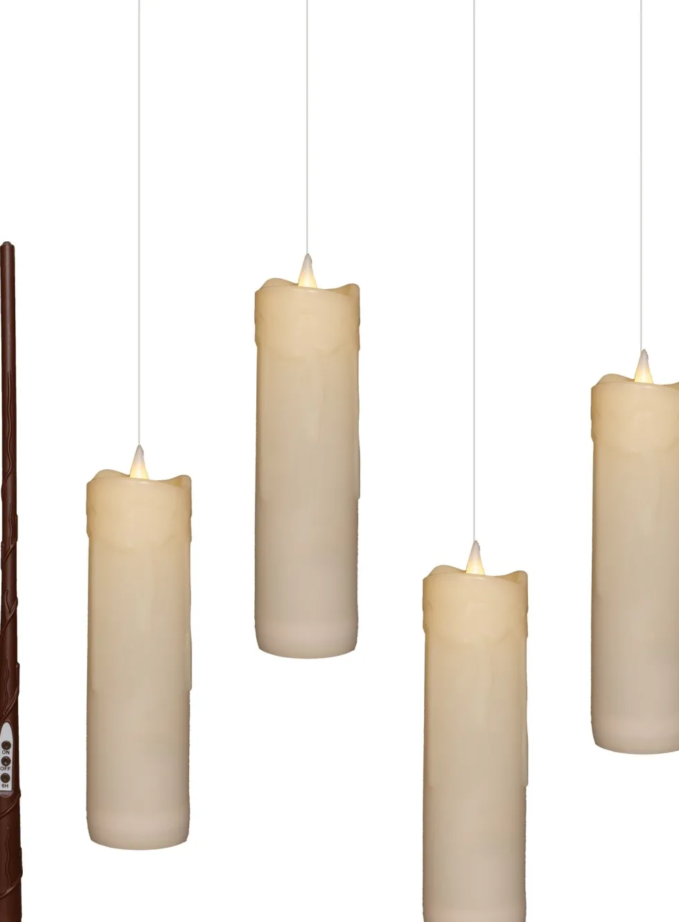 Anna's Collection LED stompkaars zwevend wit D 5 H 18 cm 4 stuks