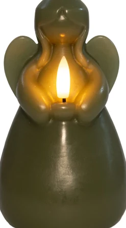 Anna's Collection LED stompkaars Ange engel groen D 8 H 14,5 cm