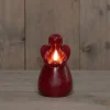 Anna's Collection LED stompkaars Ange engel bordeaux D 8 H 14,5 cm