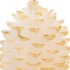 Anna's Collection LED stompkaars Podo dennenappel wit D 12 H 10 cm