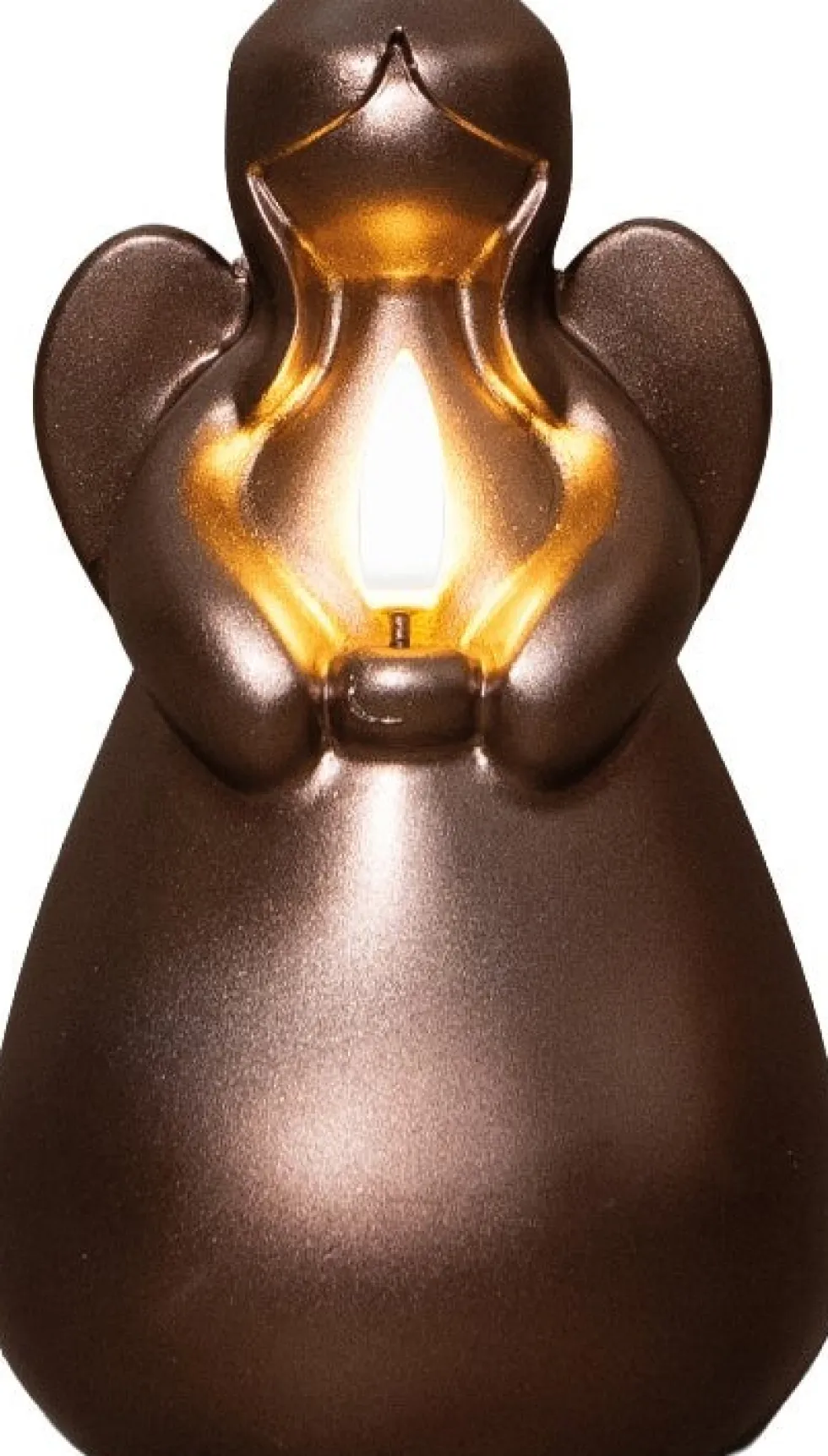 Anna's Collection LED stompkaars engel brons D 7 H 14,5 cm