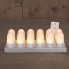 Anna's Collection LED stompkaars vlam wit D 5 H 6,8 cm 12 stuks