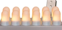 Anna's Collection LED stompkaars vlam wit D 5 H 6,8 cm 12 stuks