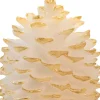 Anna's Collection LED stompkaars Podo dennenappel wit D 14 H 12,5 cm