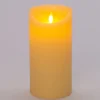 Anna's Collection LED stompkaars Rustiek crème met timer D 10 H 20 cm
