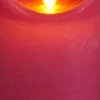Anna's Collection LED stompkaars Rustiek roze D 7,5 H 12,5 cm