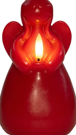 Anna's Collection LED stompkaars Ange engel rood D 8 H 14,5 cm