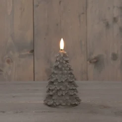 Anna's Collection LED stompkaars Tambu kerstboom taupe D 9,5 H 15 cm